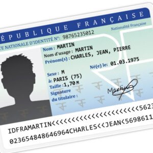 French ID Card Carte – Nationale d’Identité